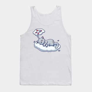 Cat Sleeping On The Cloud Tank Top